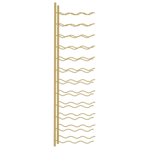 vidaXL Wall Mounted Wine Rack for 36 Bottles Gold Iron