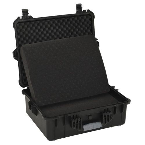 vidaXL Portable Flight Case Black 55x43x21 cm PP