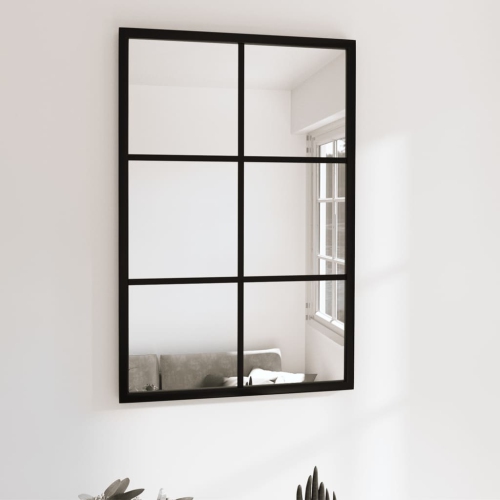 VIDAXL  Wall Mirror Black 60X40 Cm Metal