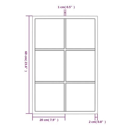 vidaXL Wall Mirror Black 60x40 cm Metal