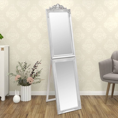 vidaXL Free-Standing Mirror Silver 50x200 cm