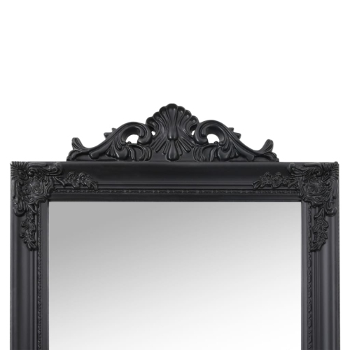 vidaXL Free-Standing Mirror Black 50x200 cm