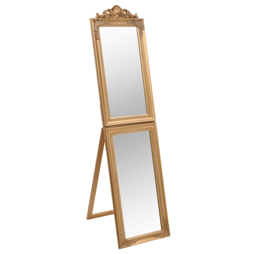 VIDAXL  Free-Standing Mirror 45X180 Cm In Gold