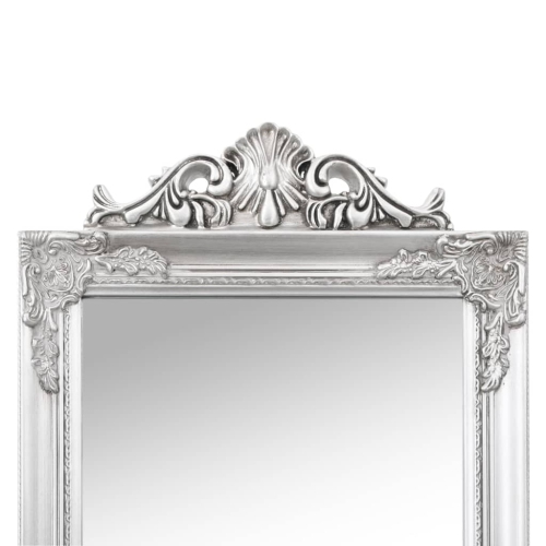 vidaXL Free-Standing Mirror Silver 45x180 cm