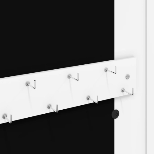 Meuble à bijoux miroir mural blanc de 30 x 8,5 x 67&nbsp;cm de vidaXL