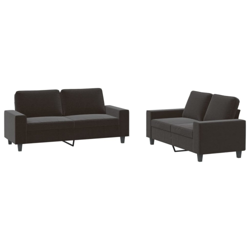 VIDAXL  2 Piece Sofa Set Fabric In Black