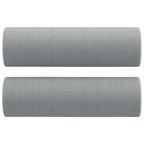 Sofa à 2 sièges avec coussins décoratifs 140&nbsp;cm gris pâle de vidaXL