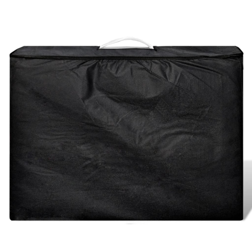 vidaXL Cream White Foldable Massage Table 2 Zones with Aluminium Frame