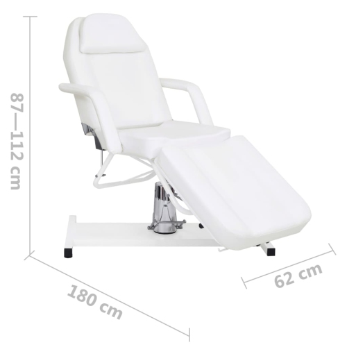 Table de massage blanche de vidaXL 180x62x cm