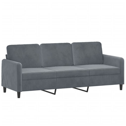 vidaXL 3 Piece Sofa Set Dark Grey Velvet