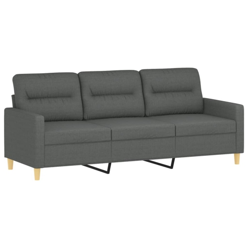 vidaXL 4 Piece Sofa Set with Pillows Dark Grey Fabric