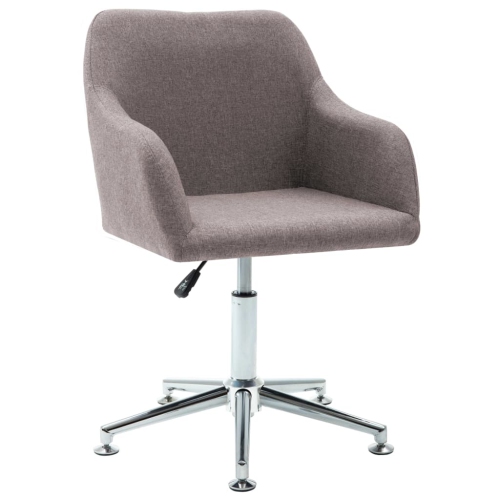 vidaXL Swivel Office Chair Taupe Fabric