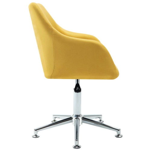 vidaXL Swivel Office Chair Yellow Fabric