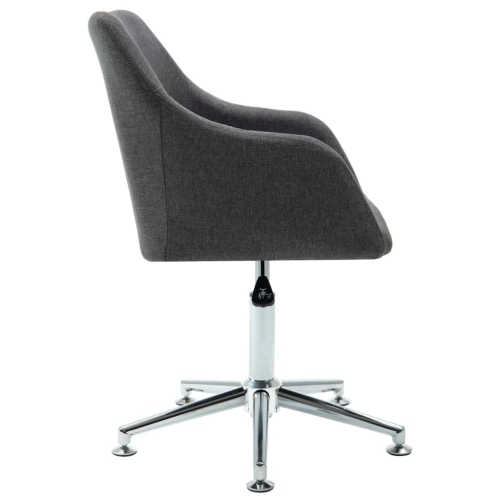 vidaXL Swivel Office Chair Dark Grey Fabric