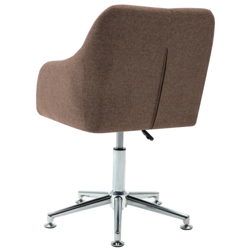 vidaXL Swivel Office Chair Brown Fabric
