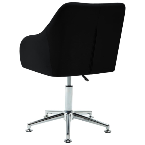 vidaXL Swivel Office Chair Black Fabric