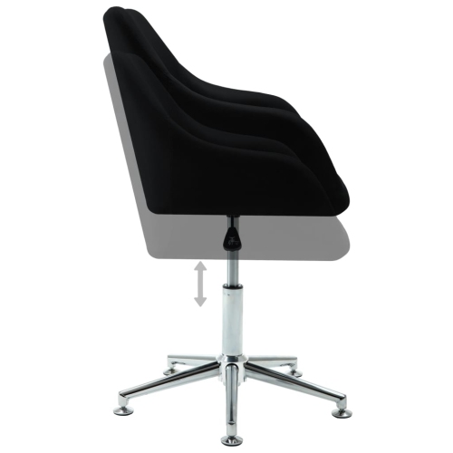 vidaXL Swivel Office Chair Black Fabric