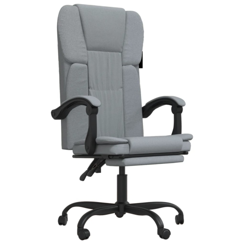 VIDAXL  Reclining Office Chair Light Grey Fabric