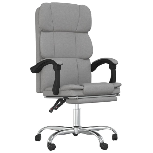 VIDAXL  Reclining Office Chair Light Grey Fabric