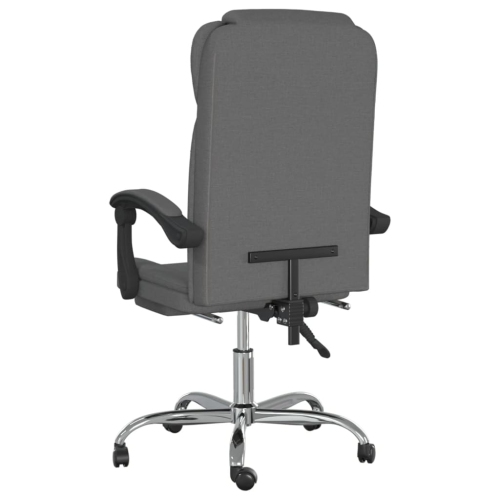 vidaXL Reclining Office Chair Dark Grey Fabric