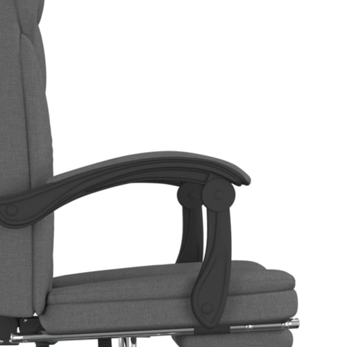 vidaXL Reclining Office Chair Dark Grey Fabric