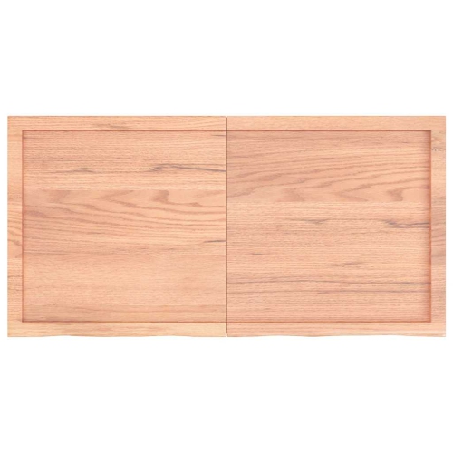 Tablette murale VisdaXL brun clair 120x60x(2-6) cm Chêne de bois massif traité