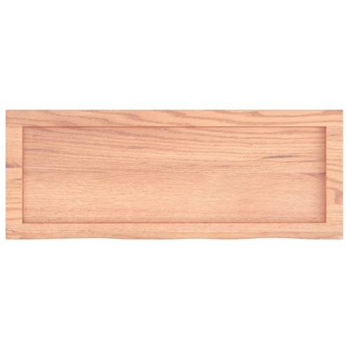 vidaXL Wall Shelf Light Brown 80x30x(2-4) cm Treated Solid Wood Oak