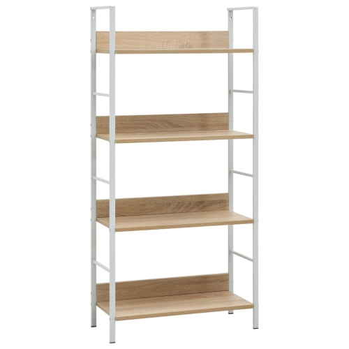 VIDAXL  4-Layer Book Shelf Oak 60X27.6X124.5 Cm Engineered Wood
