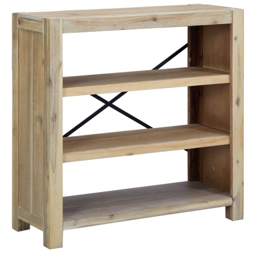 VIDAXL  3-Tier Bookcase 80X30X80 Cm Solid Wood Acacia