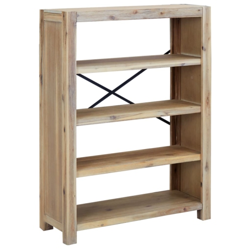 VIDAXL  4-Tier Bookcase 80X30X110 Cm Solid Wood Acacia