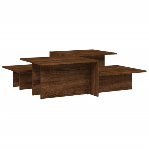 VIDAXL  Coffee Tables 2 PCs Oak Engineered Wood In Brown