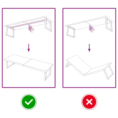 vidaXL Table Top Light Brown 180x50x(2-4)cm Treated Solid Wood Live Edge