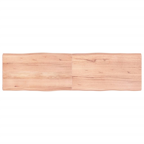 VidaXL dessus de table brun clair 180x50x(2-6)cm bois massif traité bord direct