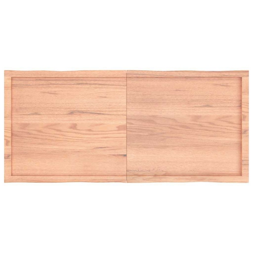 VidaXL dessus de table brun clair 140x60x(2-4)cm bois massif traité bord vivant