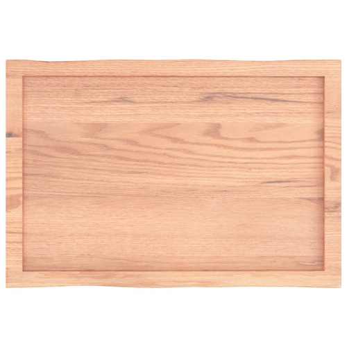 Surface de table vidaXL brun clair 80x50x cm bois massif traité bord direct