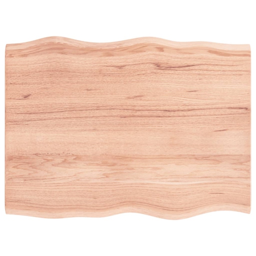 Surface de table vidaXL brun clair 80 x 60 x 60 x 2&nbsp;cm bois massif traité bord en bois massif