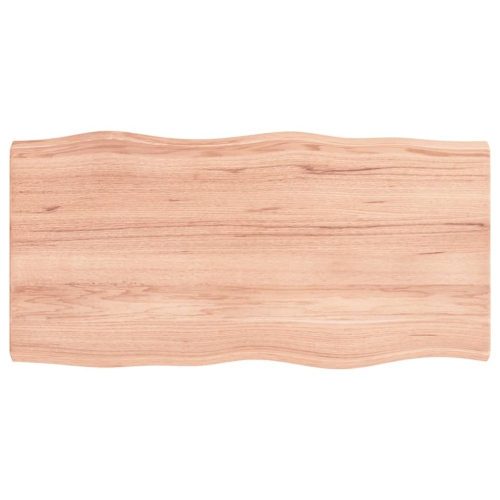 Surface de table vidaXL brun clair 80x40x cm bois massif traité bord direct