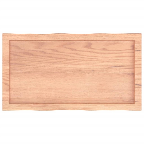 Surface de table vidaXL brun clair 80x40x cm bois massif traité bord direct