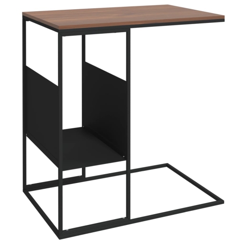VIDAXL  Side Table 55X36X59.5 Cm Engineered Wood In Black