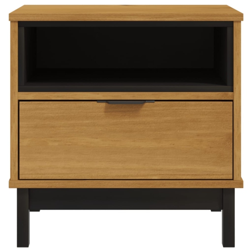 vidaXL Side Table FLAM 50x50x50 cm Solid Wood Pine