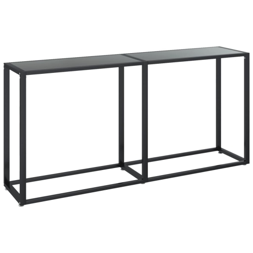 Table console de salon noire de vidaXL 160x35xverre trempé 75,5&nbsp;cm