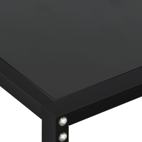 Table console de salon noire de vidaXL 160x35xverre trempé 75,5 cm