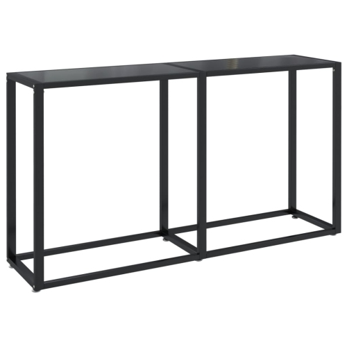 VIDAXL  Console Table 140X35X75.5Cm Tempered Glass In Black