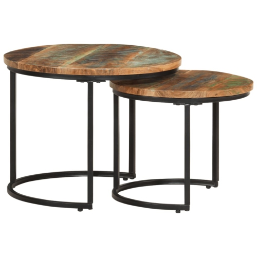 vidaXL Nesting Tables 2 pcs Solid Reclaimed Wood