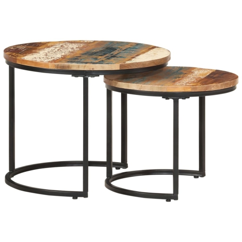 vidaXL Nesting Tables 2 pcs Solid Reclaimed Wood