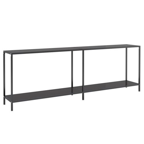 Table console VIdaXL noire 220 x 35 x 35 po en verre trempé 75,5&nbsp;cm