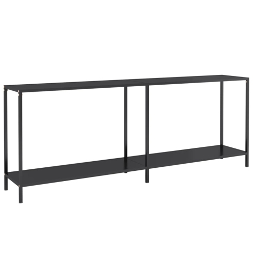 VIDAXL  Console Table 200X35X75.5 Cm Tempered Glass In Black