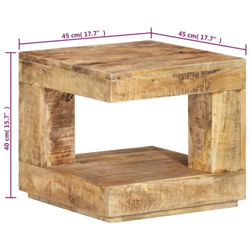 Table basse vidaXL en bois massif de manguier 45 x 45 x 45 40&nbsp;cm