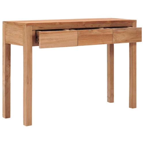 Table console VIdaXL en teck massif 110 x 35 x 35 po de 75 cm