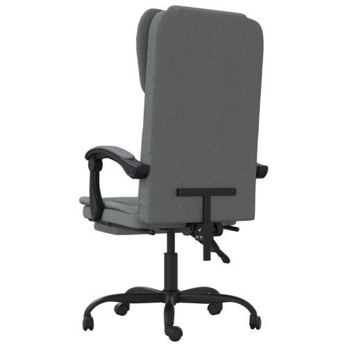 vidaXL Reclining Office Chair Dark Grey Fabric
